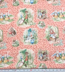 Beatrix Potter 2007 Quilting Treasures Cotton Fabric by the HALF YARD 18″ x 44″