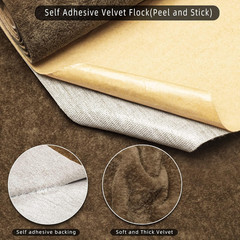 Self Adhesive Felt Velvet Fabric Liner Velvet Drawer Liner for Jewelry Drawer Cr