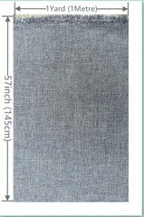 Versatile Faux Linen Upholstery Fabric – Grey Blue 57×36 Inch for Chairs & Sofas