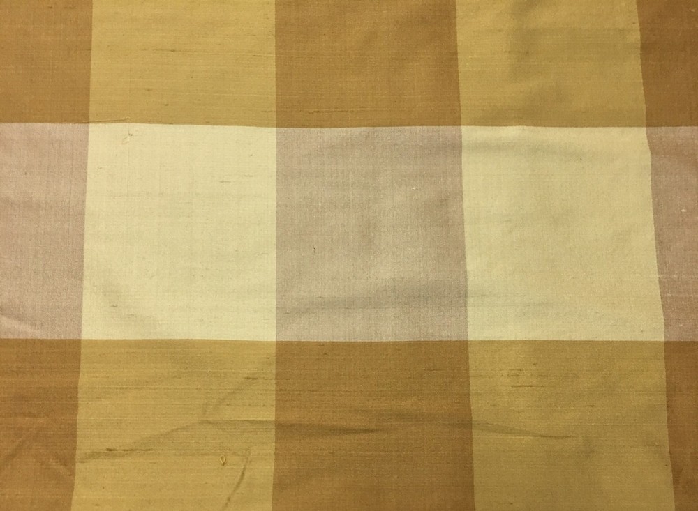 100% silk multi color buffalo check. Kravet fabric by the yard. 54″ wide.