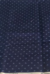 Vintage Cranston VIP Floral Cotton Fabric 43 w 32″ Navy Blue Calico Quilting