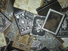 BOOKS PILES BOOK METALLIC THREAD SILVER COTTON FABRIC FQ