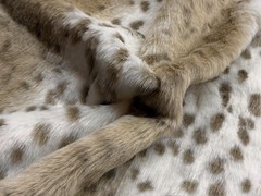 Super Luxury Faux Fur Fabric Material SAND LYNX