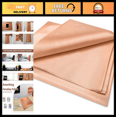 Pure Copper Faraday Fabric – RF & LF Electromagnetic Shielding, 5m Gold Color