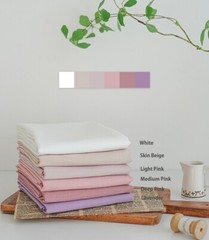 Korean Linen-Like Wrinkle-Free Fabric 18 Colors Polyester 140cm Wide Sewing