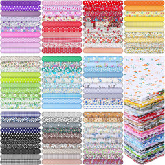 100 Pieces 10 X 10 Inches Cotton Fabric Squares, Precut Quilting Fabric Bundles