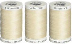 Sew-All Thread 547 Yards-Eggshell (3 Pack) 3 Pack, Cream White