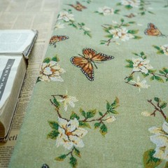 Butterfly Flower Vintage French Jacquard Tapestry Upholstery Fabric by the Yard