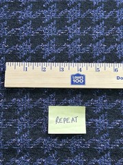 Wool Viscose Houndstooth Bouclé Fabric, Periwinkle, Purple, Black, 2¼ Yds