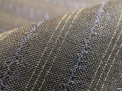 Durham Navy 30% Finest Mohair 70% Wool English Antique Stipe Suiting 2.8m 240g/m