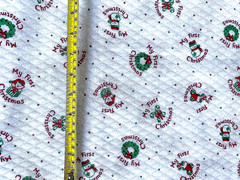 Quilted Nursery Baby Fabric Mini Print – MY FIRST CHRISTMAS – 60 ” W x 39″L