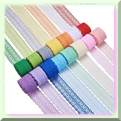 Vibrant Floral Polyester Lace Ribbon 15 Rolls
