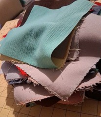 Lot # 2 Knit Quilting Squares Pieces About 6″ X 6″(At Least 65 )