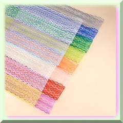 Vibrant Floral Polyester Lace Ribbon 15 Rolls