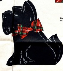 Daisy Kingdom Fabric Panel – SCOTTIE DOG – Cut & Sew Stuffed Animal Black – NEW