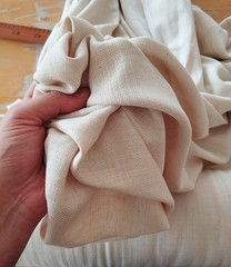Natural Oatmeal Linen Fabric by yard 6.7Oz Soft Organic Blend —Sewing,Clothing