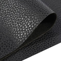 Faux Leather Sheets 2 Yards 54″ x 72 “Black Vinyl Fabric Upholstery 1.0mm Thi…
