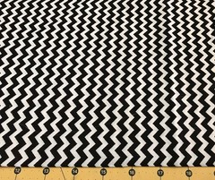 Black and White Chevron 17” X 44” 100% cotton fabric #2304