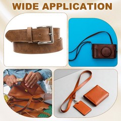 2Pcs, Genuine Leather Sheet 7.9″x11.8″ Full Grain Leather Pieces Orange