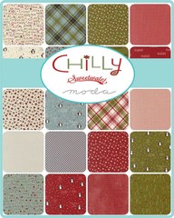 MODA – Chilly by Sweetwater – Mr Penguin – Vanilla 1/4yd