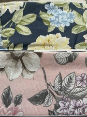 New Better Homes & Gardens 2 Yards 100% Cotton Duck in Flower Garden Blush, Blue