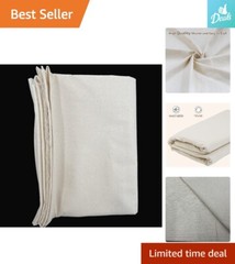 100% Cotton Muslin Fabric – 63″ x 2,5,10 Yards – Unbleached Material for Sewing