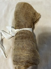 36” X 36” Piece Coffee Stained Primitive Cheesecloth Halloween Folk Art Crafts