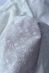 Cotton Embroidered Cutwork Eyelet Lace Fabric Floral Dress Wedding Kids Craft