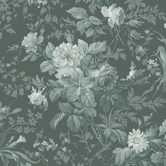 MARCUS FABRICS – Kathleen’s Story by Christine Schulte – Monotone Floral – Ink