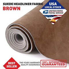 Chocolate Suede Headliner Fabric Material 80″x60″ Interior Roof Liner Upholstery
