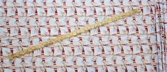 4.25 Yards – Berries & Bows – Pink & Red Gingham Bows on Lt. Blue – Cotton
