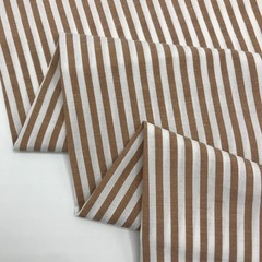 1/8″ Brown and White Striped Fabric, Summer Weight Polycotton 57″ W x 36″ L