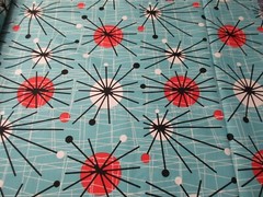 1 Yard New Cotton Fabric Atomic by Michael Miller in Turquoise