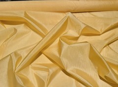Golden Yellow Organza Dupioni, Light Weight, 100 Silk, 54″W, By Yard (TS-7101E)