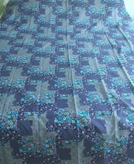 Wide’ N Cotton Fabric CALICO & FLOWER CHEATER QUILT Blue 343-M 58″W x 2⅓ Yards