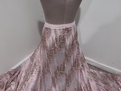 Blush pink sequins Embroidery Lace Fabric 50” Width Sold By The Yard
