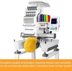 New brothread – Single Huge Spool 5000M Each Polyester Embroidery White-001
