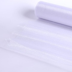 White Crystal Organza Tulle Fabric by the Yard 16″ Wide 50 Yards