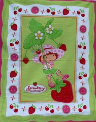 VINTAGE 2004 Strawberry Shortcake (Spectrix) Fabric Panel – 36” x 44”