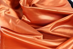 Orange Bridal Satin Fabric by the Yard, Silky Satin for Dresses and Event Decor