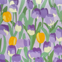 Vintage Floral Precut Fabric Squares 10X10, Purple Yellow Layer Cake Fabric for