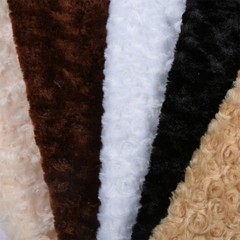 Floral Flower Fluffy Fabric Rose Faux Fur Material Upholstery DIY 100*160CM Long