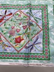 Iridescence Dragonflies Linda M Poole Avlyn Fabric 1 Yd 10”