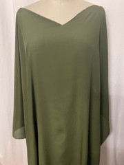 100% Crinkled Silk Crepe de Chine Olive Moss Army Green Fabric 1 Yd. Long 52″ W