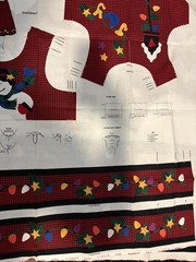 Kids Snowman Jumper Top & hem trim Fabric Panel Size S M L DreamSpinners uncut