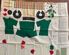 Jack Snow Snowman Cut Sew Fabric Craft Panel Cranston. New uncut