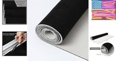Black Suede Headliner Fabric 60″ L x 48″ W with Foam Backing Automotive Inter…