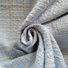 Soft Sky Blue & Rich Cream Tahari Fine Yarn Boucle Suiting – Elegant, Chic!