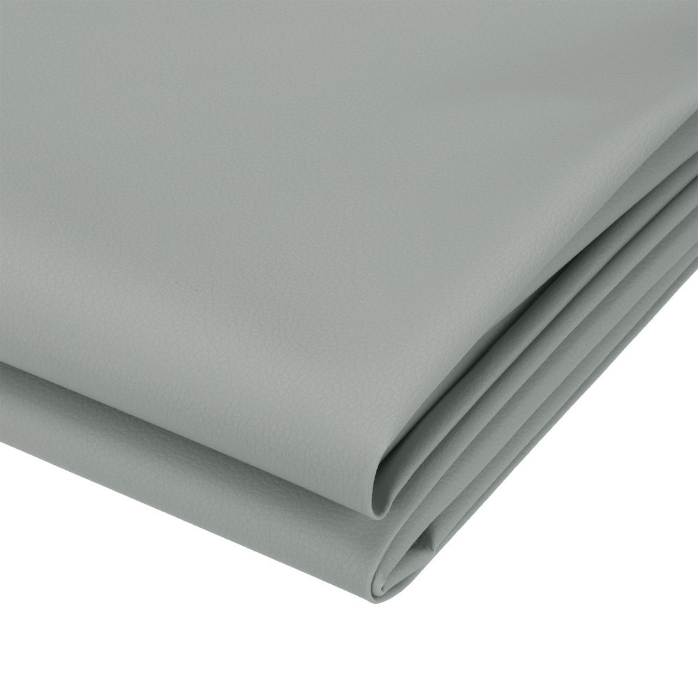 63×39.4in Faux Leather Sheets, Faux Leather Fabric Vinyl PVC, Light Gray
