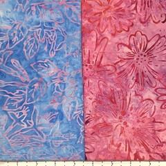 8 Fat Quarters Magenta & Blue Batik Lunn Fabric FQ Pack 100% Cotton Pink Grape